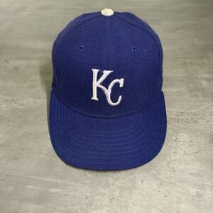 Vintage 90s Kansas City Royals Hat‎ New Era Cap 7 100% Wool USA Made Diamond